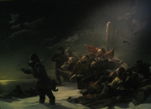 Dramatische Szenen im Packeis, festgehalten von Expeditionsleiter Julius von Payer. (Heeresgeschichtliches Museum Wien. Bild gemeinfrei.)